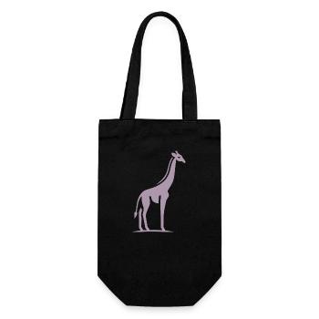 Giraffe Africa Silhouette Minimalist - Gift Bag for Bottles - black - Front