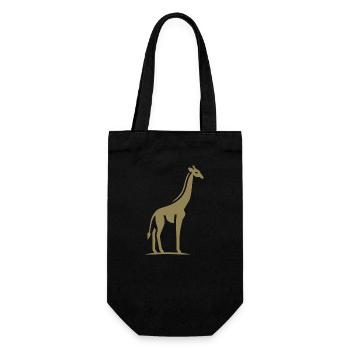 Giraffe Africa Silhouette Minimalist - Gift Bag for Bottles - black - Front