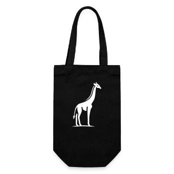Giraffe Africa Silhouette Minimalist - Gift Bag for Bottles - black - Front