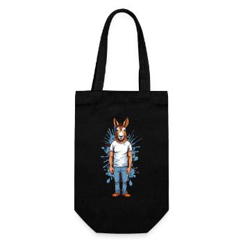 Donkey man - Gift Bag for Bottles - black - Front