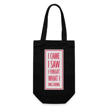 I came saw forget - Gift Bag for Bottles - black - Front