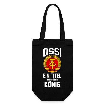 Ostdeutschland Ossi Deutschland König DDR - Geschenkbeutel für Flaschen - Schwarz - Vorne
