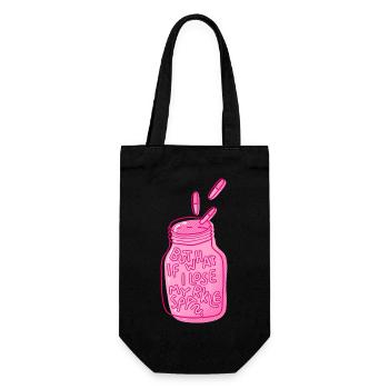 what if i lose my sparkle Spruch mental health - Geschenkbeutel für Flaschen - Schwarz - Vorne