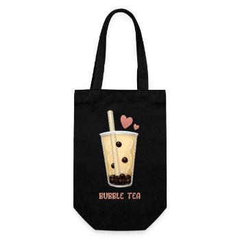 Bubble Tea - Geschenkbeutel für Flaschen - Schwarz - Vorne