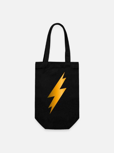 Lightning Bolt - Gift Bag for Bottles - black