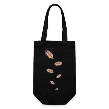 Feuille Automne - Sac à bouteille - noir - Devant