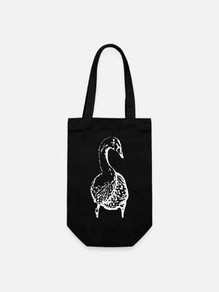 Schwan weiß Ente Vogel Gans - Geschenkbeutel für Flaschen - Schwarz
