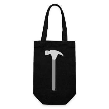 Tool Hammer - Gift Bag for Bottles - black - Front