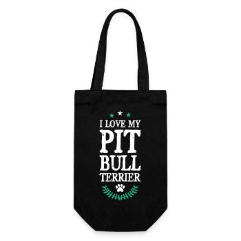 PIT_BULL_TERRIER - Geschenkbeutel für Flaschen - Schwarz - Vorne
