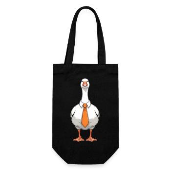 Serious Goose - Funny Goose T-Shirt - Gift Bag for Bottles - black - Front