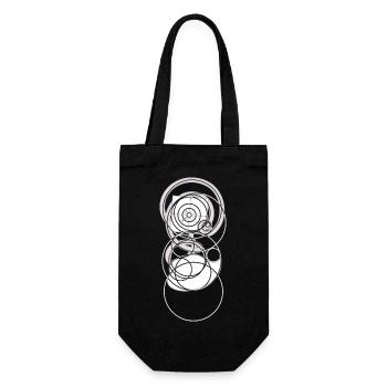 Bloom in balance – the Golden Ratio Flower - Gift Bag for Bottles - black - Front