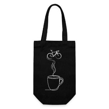 Coffee & Bike - Gift Bag for Bottles - black - Front