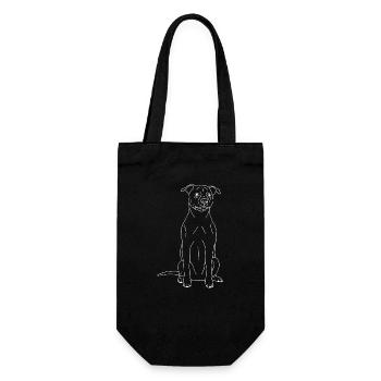 American Staffordshire Terrier - Geschenkbeutel für Flaschen - Schwarz - Vorne
