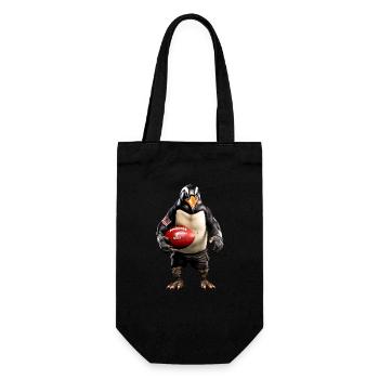 Rugby Penguin - Gift Bag for Bottles - black - Front