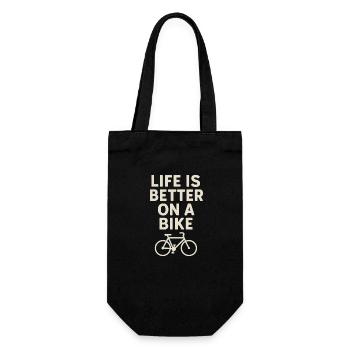 Fahrrad Trekking City Bike Spruch Lustig Design - Geschenkbeutel für Flaschen - Schwarz - Vorne