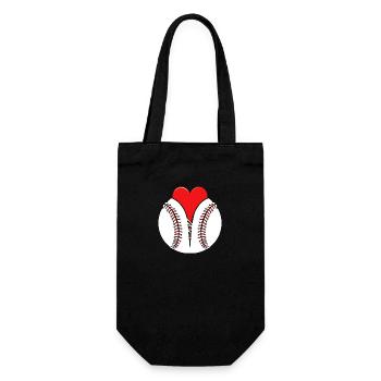 Baseball I love - Gift Bag for Bottles - black - Front