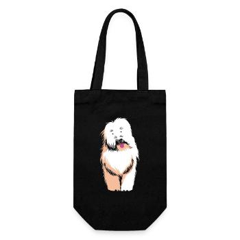 English Shepherd - Gift Bag for Bottles - black - Front
