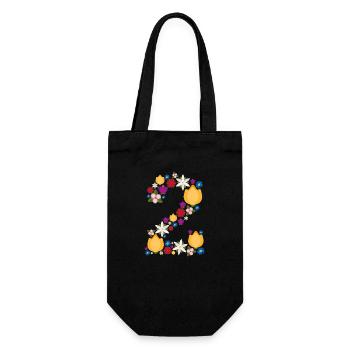 Fleurs 2 - Sac à bouteille - noir - Devant
