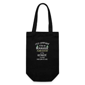 C'est compliqué d'être un beaugosse agriculteur - Sac à bouteille - noir - Devant