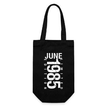 Juin 1985 Juin cadeau anniversaire June 1985 - Sac à bouteille - noir - Devant