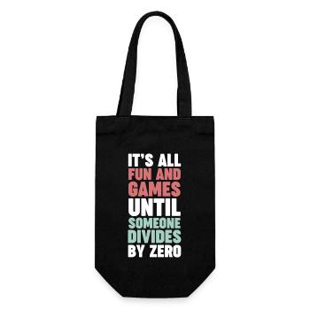 Math Nerd Until Someone Divides By Zero - Gift Bag for Bottles - black - Front