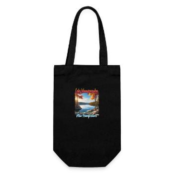 Lake Winnipesaukee - Geschenkbeutel für Flaschen - Schwarz - Vorne
