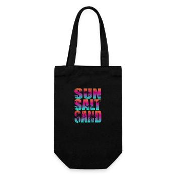 Sun Salt Sand - Geschenkbeutel für Flaschen - Schwarz - Vorne