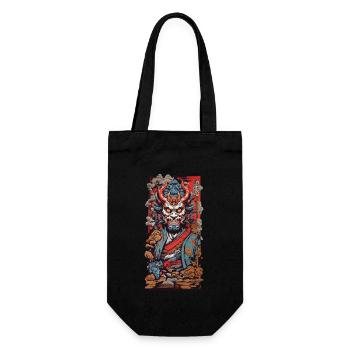 Oni Demon Retro Japan Art - Gift Bag for Bottles - black - Front