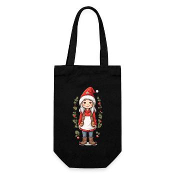 Noël nordique Gnome elfe Mama Gnome Design - Sac à bouteille - noir - Devant