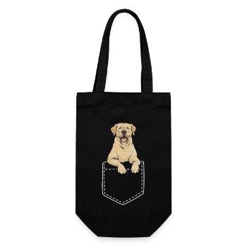 Labrador Retriever jaune - Sac à bouteille - noir - Devant