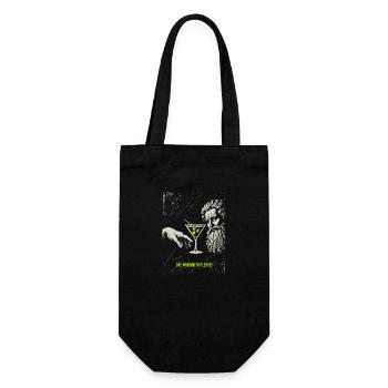 One Martini Please – Humorous Divine Design - Gift Bag for Bottles - black - Front