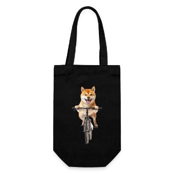 Shiba Inu - Geschenkbeutel für Flaschen - Schwarz - Vorne