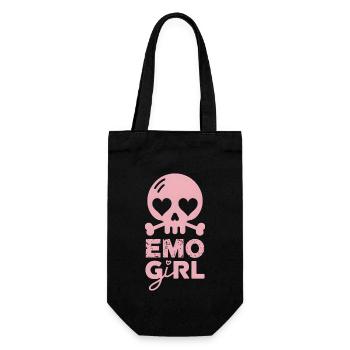 Emo Girl! - Geschenkbeutel für Flaschen - Schwarz - Vorne