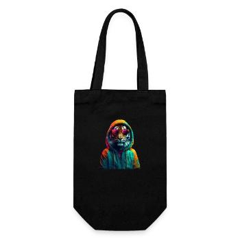 Tigre avec des lunettes de soleil Coloré Cool Tiger Forest Animal - Sac à bouteille - noir - Devant