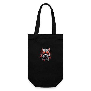 Tête de bouledogue icône chien - Sac à bouteille - noir - Devant