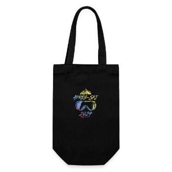 Après-Ski Saying 2024 Colorful - Gift Bag for Bottles - black - Front