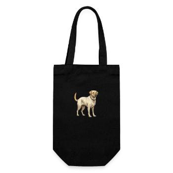 Labrador Hund Tier - Geschenkbeutel für Flaschen - Schwarz - Vorne