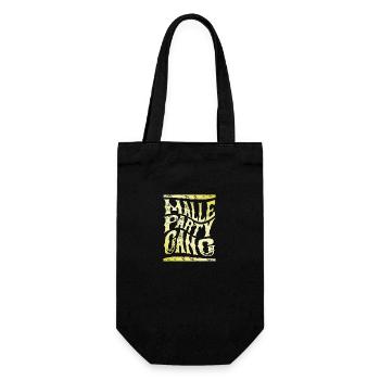 Malle Party Gang Team Mallorca - Geschenkbeutel für Flaschen - Schwarz - Vorne