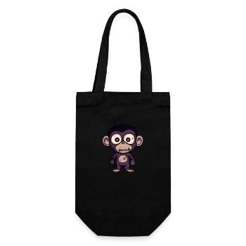 Monkey Halloween Zombie - Gift Bag for Bottles - black - Front