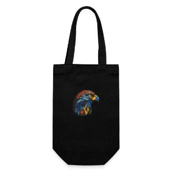 Eagle Portrait Head - Gift Bag for Bottles - black - Front