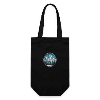 Mountains Winter Landscape Outdoor - Gift Bag for Bottles - black - Front