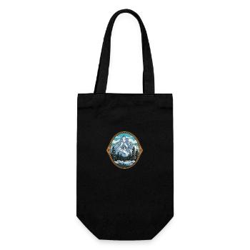 Mountains - Gift Bag for Bottles - black - Front