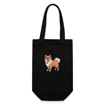 Pomeranian Dog - Gift Bag for Bottles - black - Front