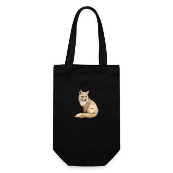 Fuchs - Geschenkbeutel für Flaschen - Schwarz - Vorne