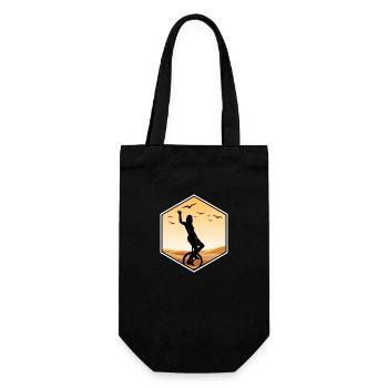 unicycle unicycle artist unicycle unicycle queen - Gift Bag for Bottles - black - Front