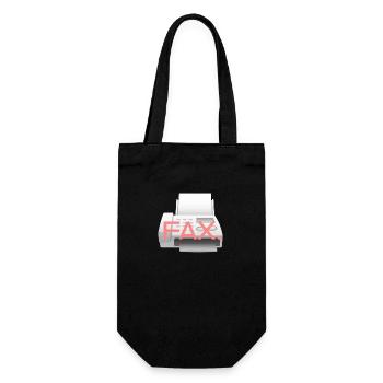 Fax-Symbol - Geschenkbeutel für Flaschen - Schwarz - Vorne