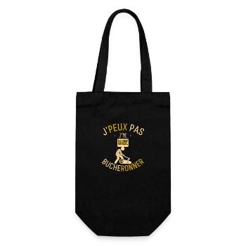 J'Peux Pas J'me Barre Bucheronner - Sac à bouteille - noir - Devant
