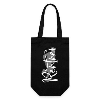 Rentner Sport Fitness Fit Läufer Running Laufen - Geschenkbeutel für Flaschen - Schwarz - Vorne