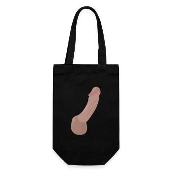 K-18 print - Gift Bag for Bottles - black - Front