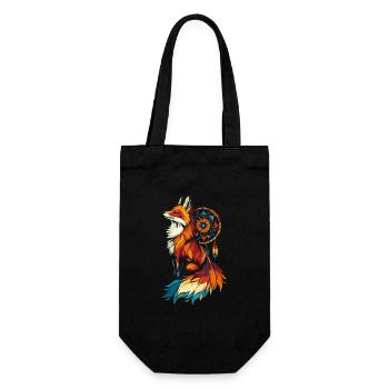 Fuchs Traumfänger - Geschenkbeutel für Flaschen - Schwarz - Vorne